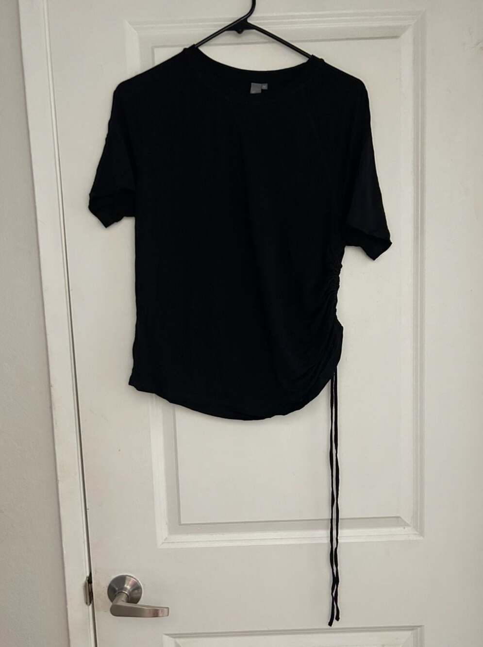 Sweaty Betty Black Ruched Side T-Shirt Size M